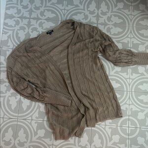 Express Women's Beige Cardigan Sweater